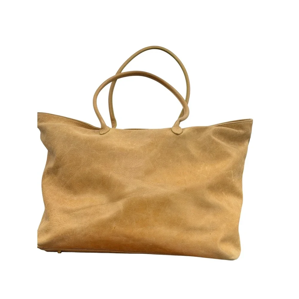 Tangaroa Terrida Tote Bag Luxury Womens Brown Large Floral Leather Italy Travel